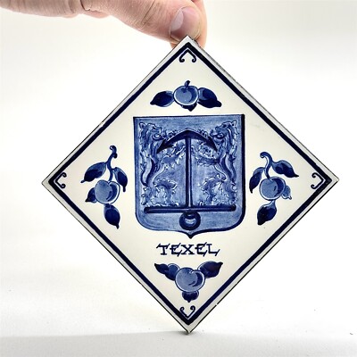 ZENITH GOUDA TEXEL HOLLÄNDISCHER DELFTER STIL BLAU WEISS KERAMIKFLIESE WANDTAFEL SCHILD