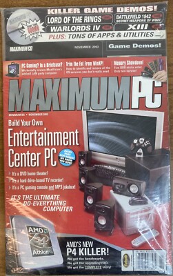 Maximum PC Magazine November 2003 - RARE Brand New Sealed! AMD's