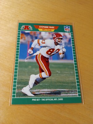 1989 Pro Set #177 STEPHONE PAIGE Kansas City Chiefs Football Card, WR, Star (NM)