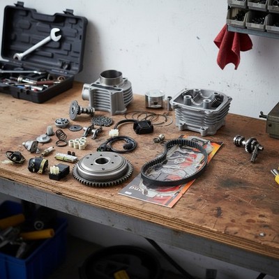 Complete GY6 Cylinder Head Rebuild Kit - 57.4mm 150cc Upgrade for Scooters