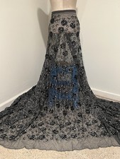 Gray stretch sequin Lace fabric 50 Width Sold By The Yard