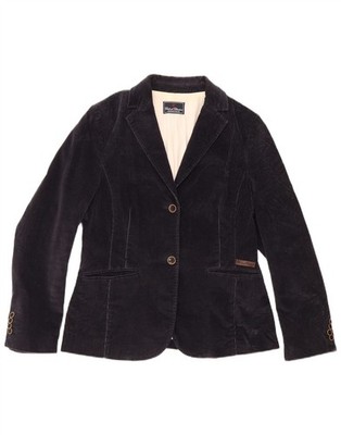 CONTE OF FLORENCE Womens 2 Button Blazer Jacket IT 46 Large Navy Blue XV27