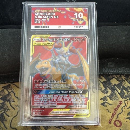 Charizard & Braixen-GX graded ACE 10 for sale on eBay