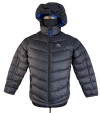 LL Bean 650 Fill Down Hooded Jacket Youth Large Black 14-16 Stowaway Downtek