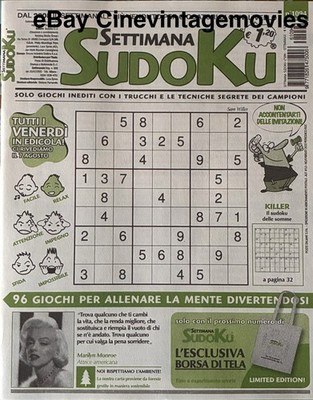 MARILYN MONROE Magazin COVER selten Sudoku Sonderausgabe ausverkauft