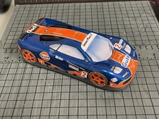 1996 Tinplate Products McLaren F1 GTR Gulf Livery Car-Shaped Tin Box UK