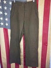 Korean Era Army OD Wool Dress Uniform Trousers Pants Field Gear Equipment 6559