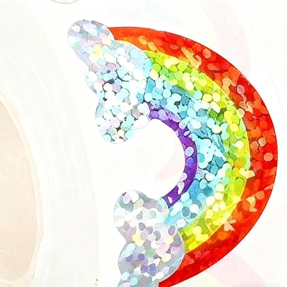 Regenbogen-Aufkleber auf Rolle, laserfarben, Regenbogen-Form, Siegelaufkleber, s - Bild 3 von 4