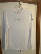 O'Neill Long Sleeve UPF 50 Sun Shirt Fishing Swimming, White, Size XL