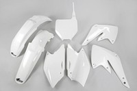 Kunststoff Verkleidung Kit Kawasaki Kxf 250 2004 - 2005 Ufo Plast Weiß