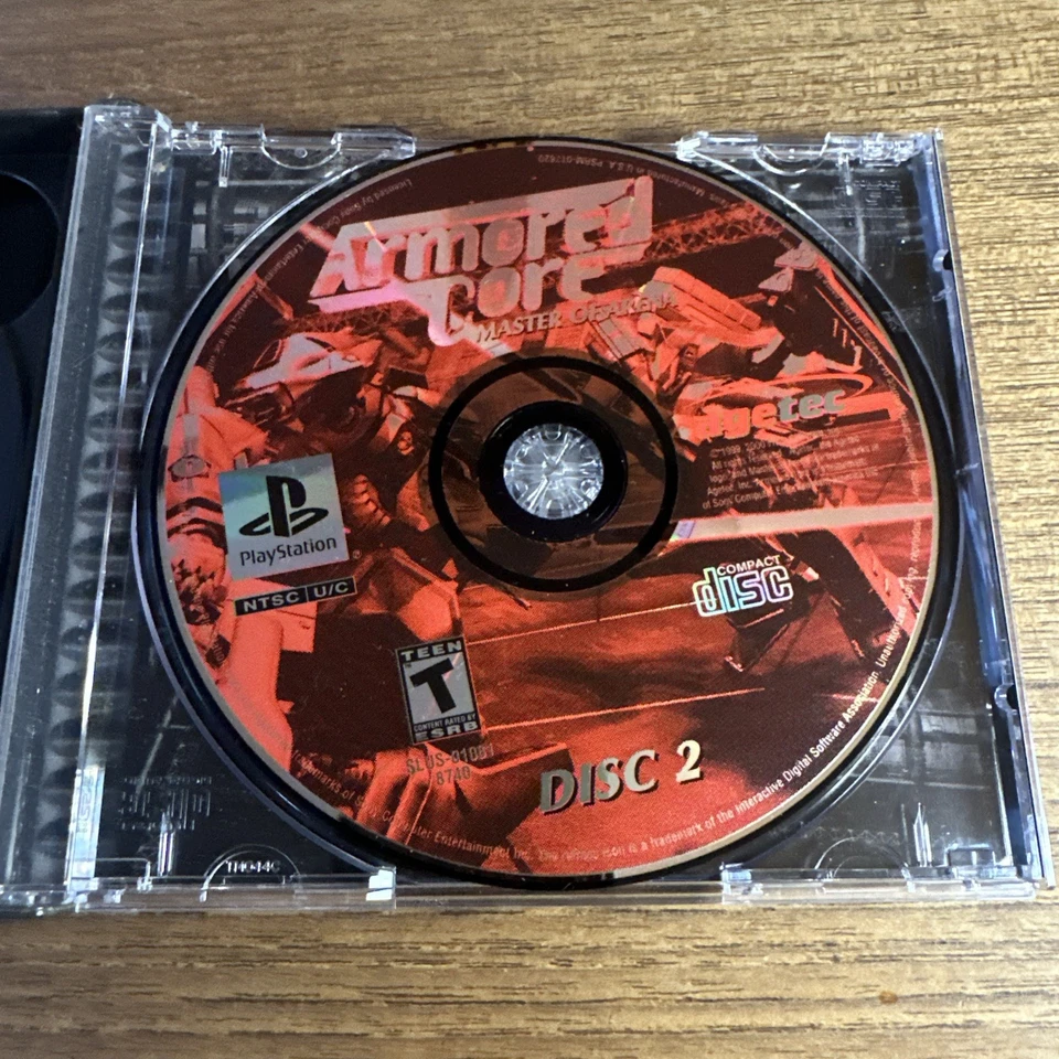 Armored Core: Master of Arena (Sony PlayStation, 2000) CIB RARE 2 Disc - Image 3 of 3