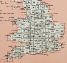 1970s ORDNANCE SURVEY ONE INCH SCALE MAP - CHOICE FROM SHEETS 82 TO 180