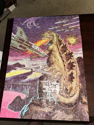 Vintage 1978 Godzilla HG Jigsaw Puzzles 150pcs 100% Complete AIR