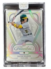 2024 Panini Flawless JACOB WILSON Rookie DIAMOND Encased 14/25 Athletics SSP RC