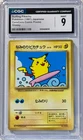 1997 Pokémon Japanese CoroCoro Surfing Pikachu Glossy Promo CGC 9 – Early Insert