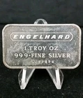 E ENGELHARD 1 TROY OUNCE .999 SILVER BAR VINTAGE #7333
