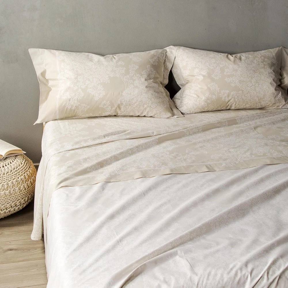 CALEFFI COMPLETO LENZUOLA Letto Matrimoniale Fior Di Pesco Viva In Puro Cotone R EUR 66,00