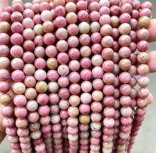 Pretty 4/6/8/10/12mm Colorful Rhodonite Gemstone Round Loose Beads 15in Strand