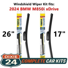 Rain-X Latitude 2-n-1 Wiper Kit fits: 2024 BMW M850i xDrive (26" & 17")