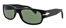 New Vintage PERSOL PO 2528-S CC/31 55mm Matte Black Sunglasses Italy