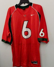 MIAMI HURRICANES #6 Orange NCAA COLLEGE FOOTBALL Nike Size Large JERSEY, EUC