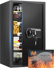6.0 Cu Ft Large Fireproof Safe, Home Safe Water and Fireproof, Digital Security 
