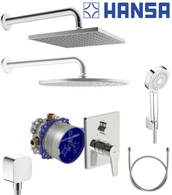 Hansa Armaturen Unterputz Duscharmatur Polo Set Bluebox Hansa Viva Regendusche