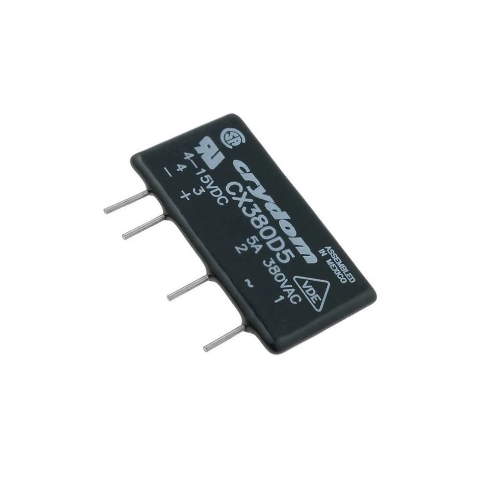 CX380D5 Relay: Semiconductor VAT: 4-15VDC 5A 48-530VAC THT SIP CRYDOM - Image 1 of 1
