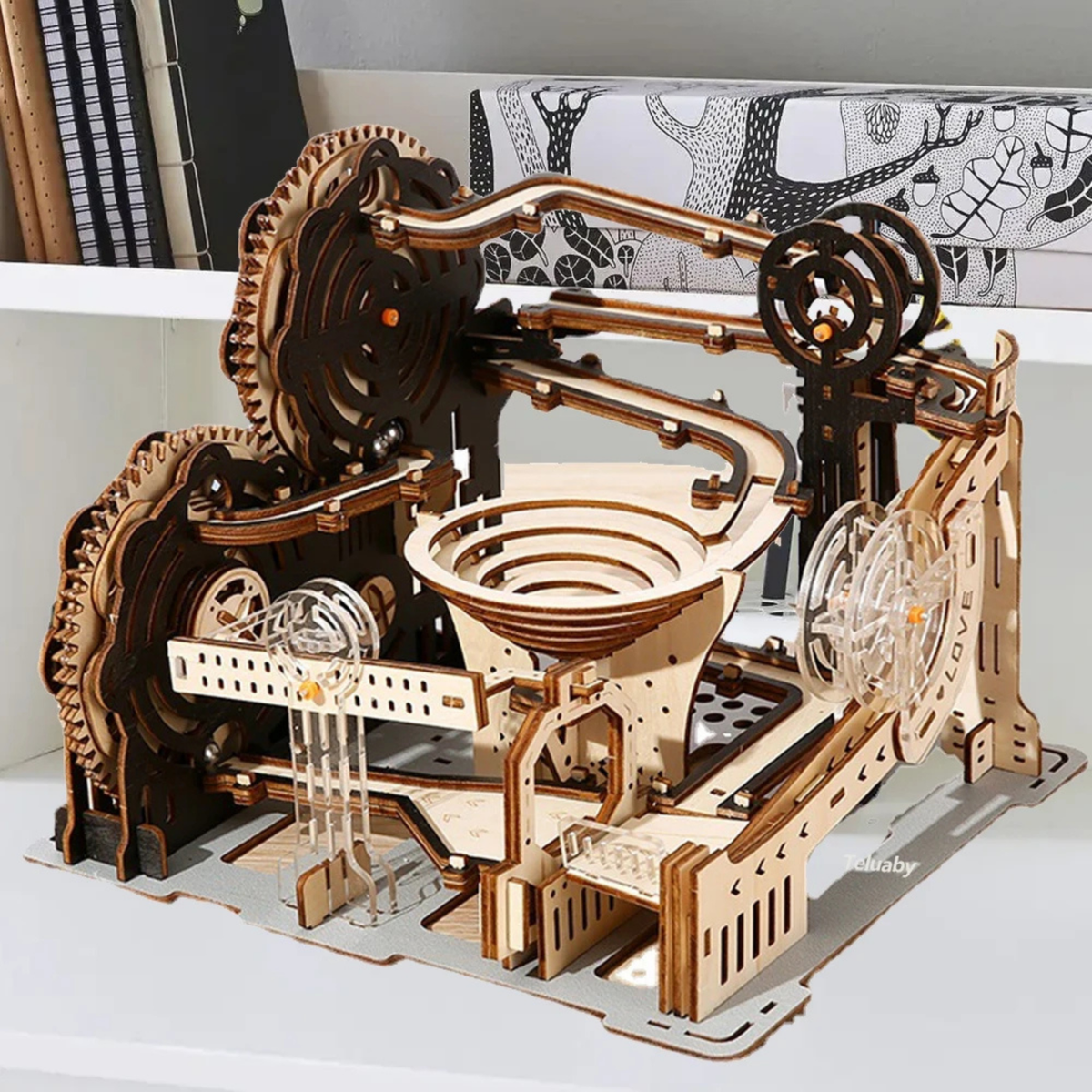 Wooden Puzzle Metal Marble Run Ugears Marble Track Kit Mechanical