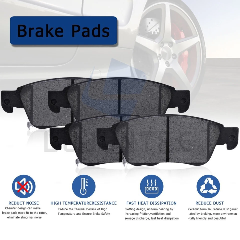 Pastilhas de freio dianteiras de cerâmica para 1998-2004 Mercedes-Benz SLK230 baixo ruído 4 peças/conjunto - Imagem 2 de 4