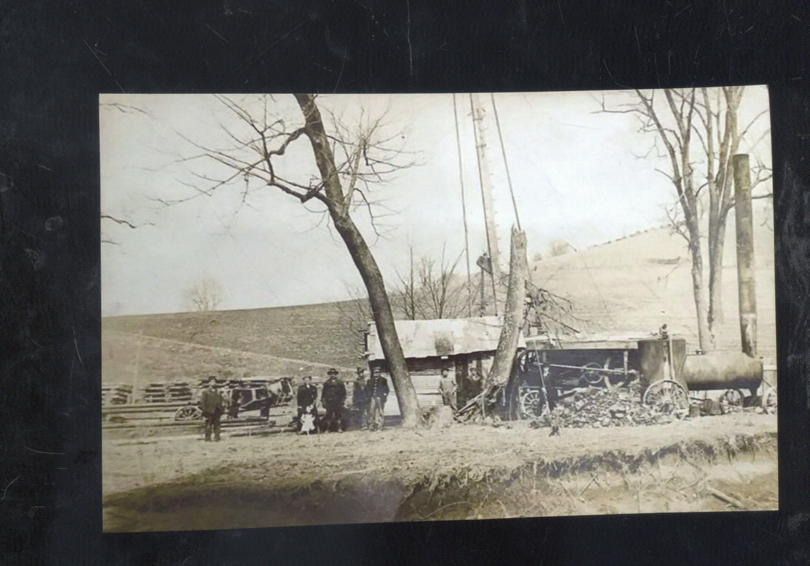 REAL PHOTO SHERRODSVILLE OHIO LOGGING CAMP MILL POSTCARD COPY eBay