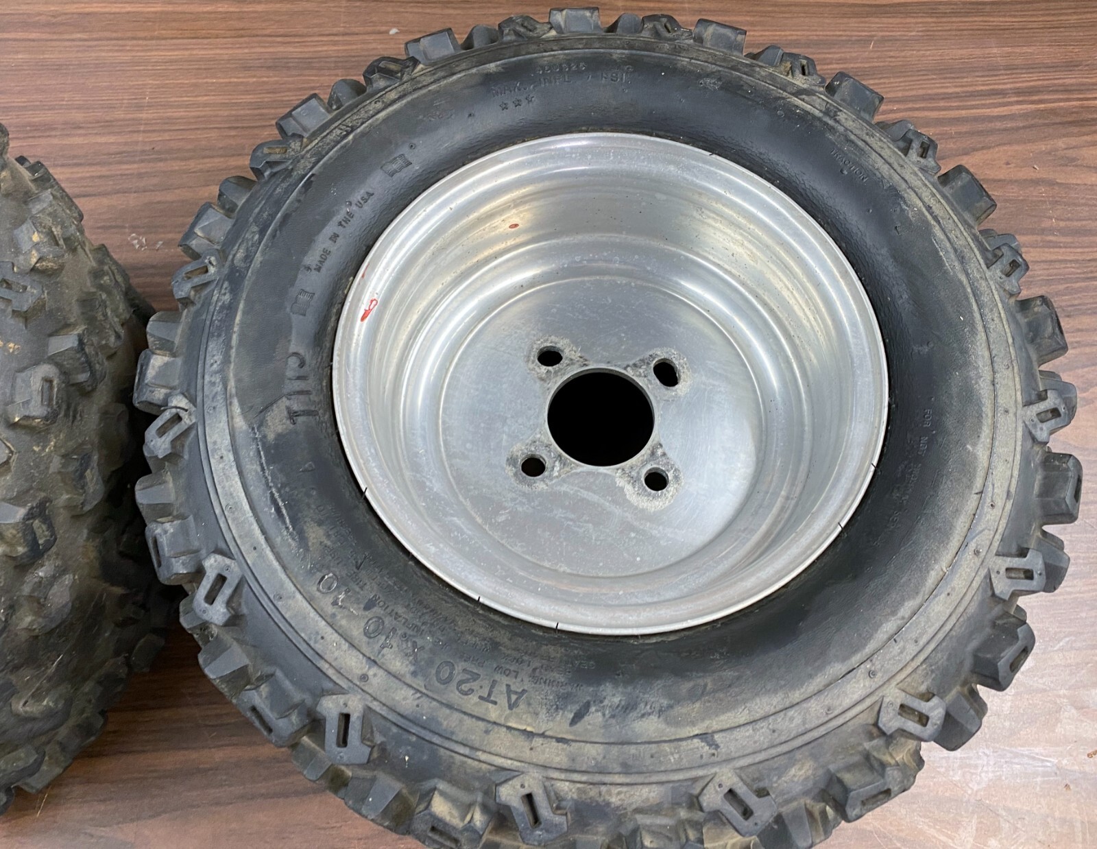Kawasaki KXT250 Rear Wheels Douglas AT 20 X 10 -10 FAST TREKKER TIRE ...