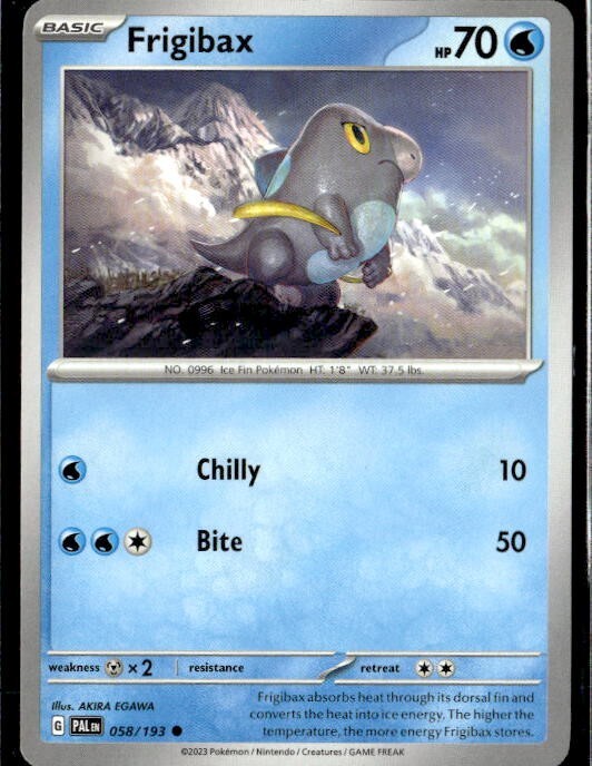 2023 Scarlet & Violet Paldea Evolved Frigibax 58/193