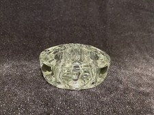 VTG Dome Footed Frog clear glass round 11 holes Depression Glass