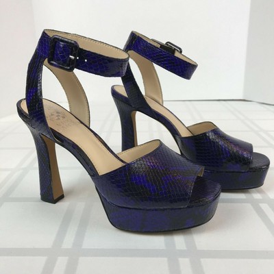 NWT Vince Camuto Kortinta Platform Heel Sandals, Indigo, Size: 6 1/2 | eBay