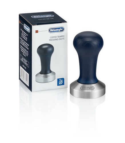 DE LONGHI Pressino Pestello Pressatore Caffè da 51 mm in Acciaio Manico in  Legno | eBay