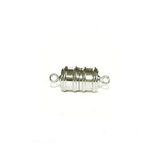 MAGNETIC JEWELRY BRACELET CLASP 8X10MM LIGHT BRIGHT SILVER COLOR 5 CLASPS MC1SIL