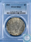 1935 Peace Dollar PCGS MS 62 - Vintage Tones with Nice Surfaces