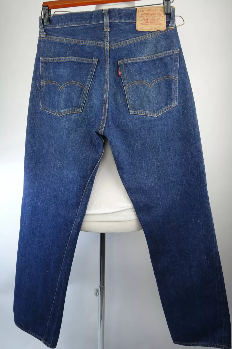 Vintage Levis 501 Big E Redline Selvedge Jeans Size 31 x 30 Late 1960's