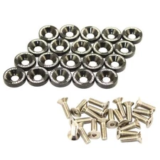 Kit 20 Arandelas Negras CNC Aluminio JDMSPEED para Motor y Guardabarros