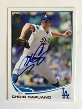 2013 Topps Los Angeles Dodgers Chris Capuano Autographed Card #191