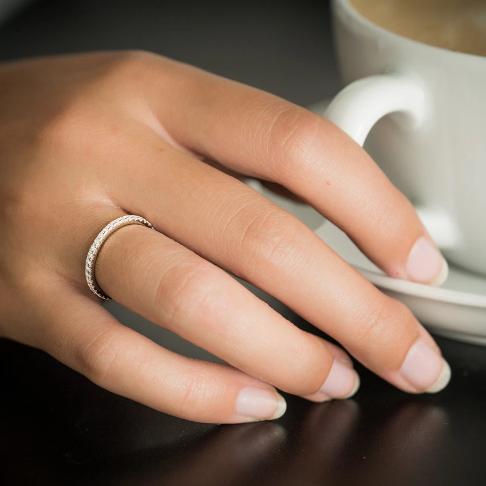 Verlobungsring Silber 925 Solitärring Zirkonia Stein 💎 Damenring Memory Ring - Bild 3 von 4