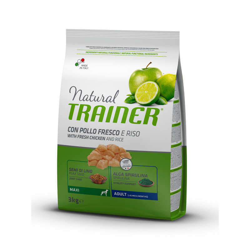 Natural Trainer Maxi Adult Pollo Fresco e Riso 12Kg | Offerta Shop Online
