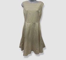 146 Ralph Lauren Women's White Boat Neck Jersey Ponte A-Line Dress Size 6