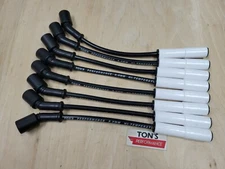 12" Ton's Ceramic LS High Performance Spark Plug Wire Set LS Pro GM TRUCK Black