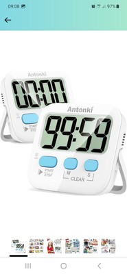 imer, Timer for Kids, Kitchen Timer, 2 Pack Digital Timer for Cooking, Egg...