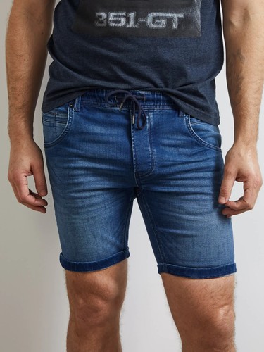 Blue Denim Jog Shorts Size 