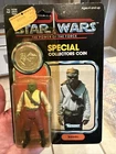 Star wars vintage action figure Barada Carded Coin 1985 Kenner Unopened