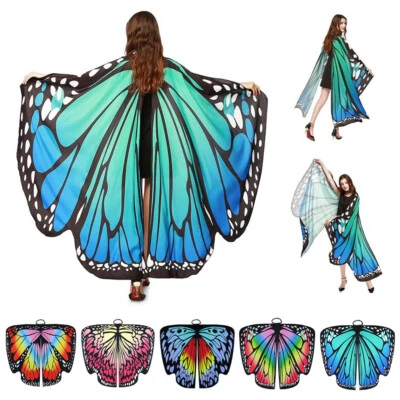 MARKENLOS Damen Schmetterlingsflügel Schmetterling Faschingkostüme Schmetterling Umhang