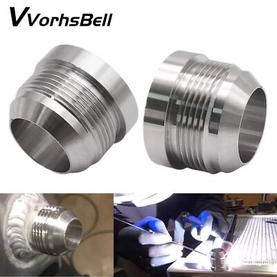 AN20 20AN Aluminum Male Weld On Fitting Water Fuel Oil Tank Hose Adapter QTY:2